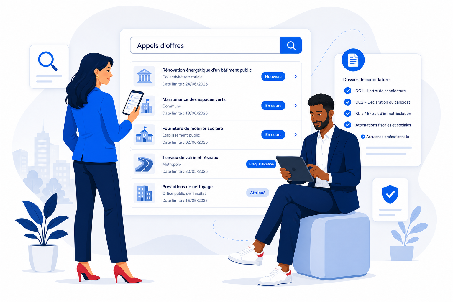 Professionnels recherchant des appels d’offres